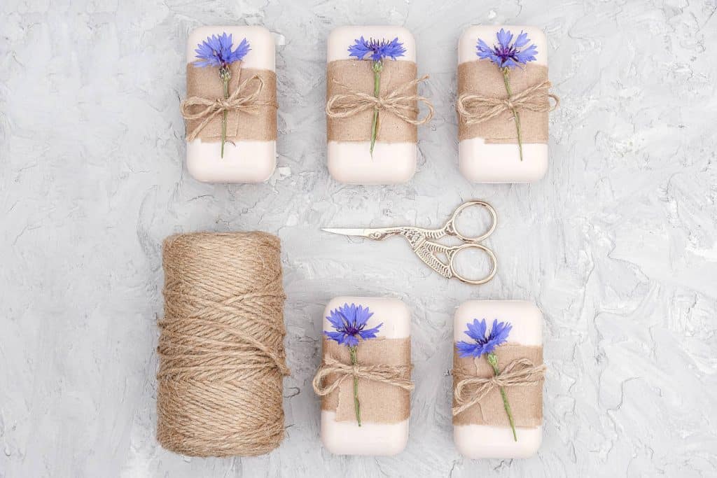 Eco friendly soap packaging, soap bands and jute twine