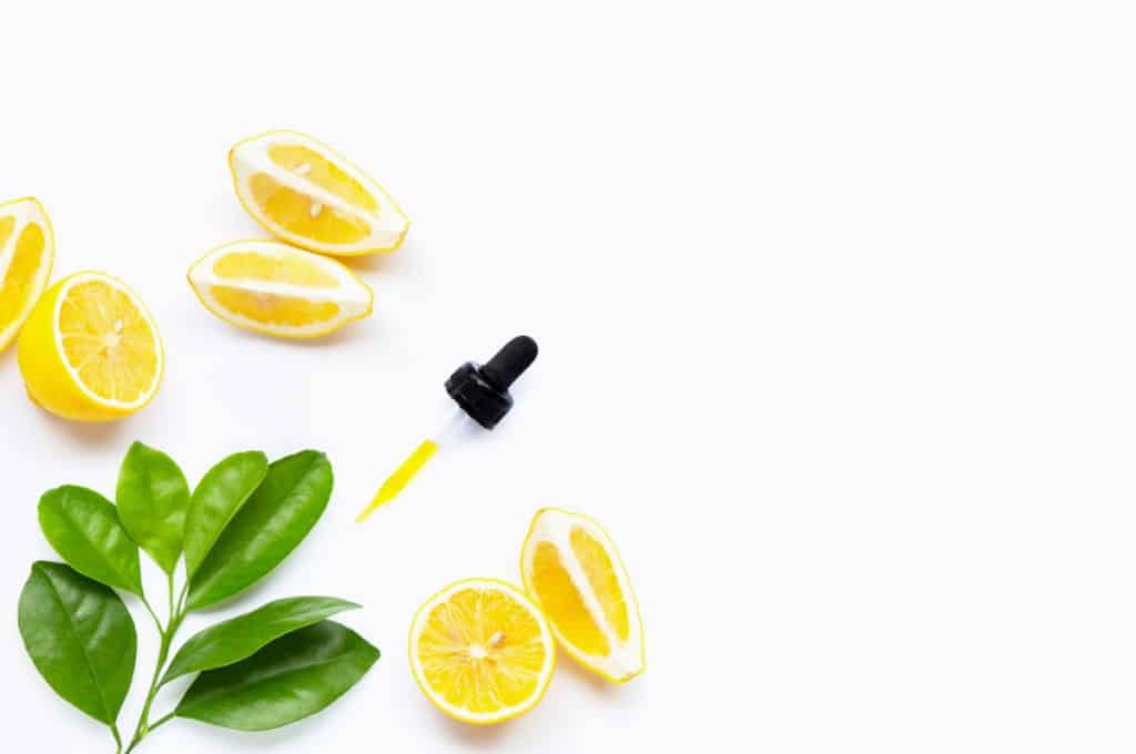 Lemon essential oil benefits for skin, lemon essential oil with dropper