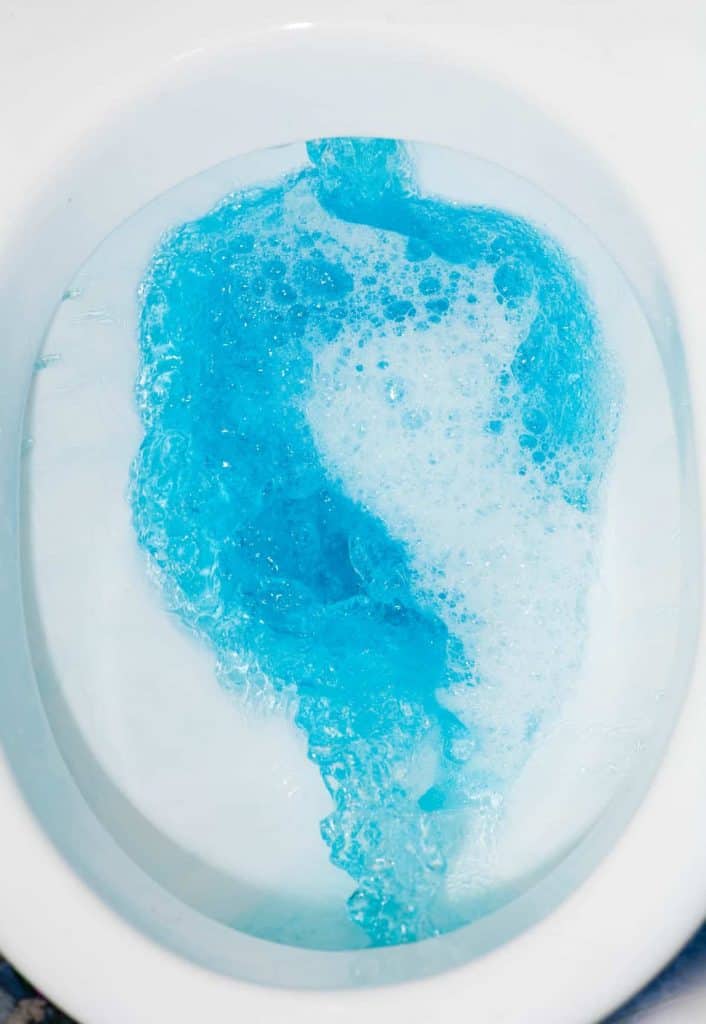 safe toilet tank tablets, blue toilet water